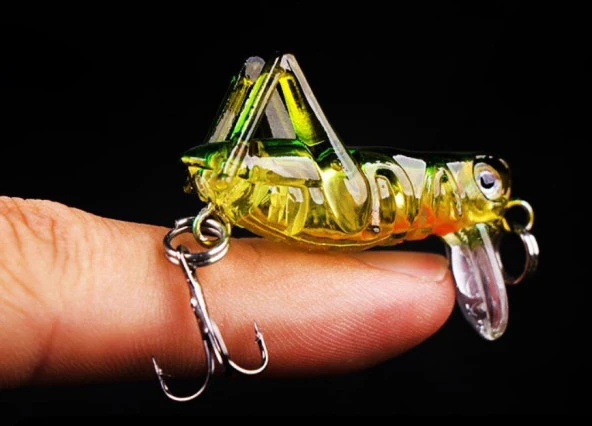 PROFISHER 5 Renk Set 1 Kanca Sahte Yem 3 gr 4 cm Grasshopper - 4