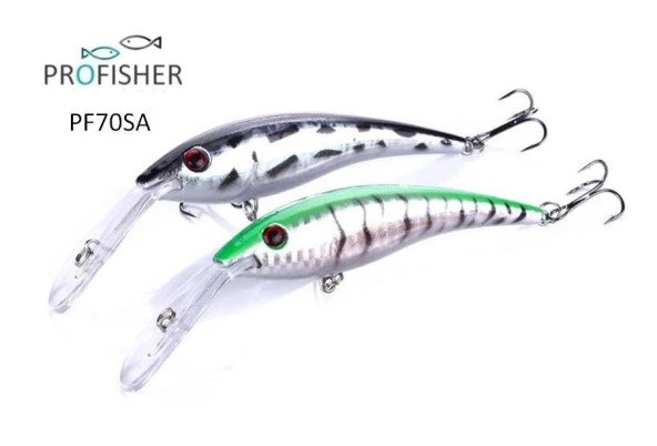 PROFISHER 2 Renk Set 2 Kanca Sahte Balık Yem 15,6 gr 12 cm Long Jaw A
