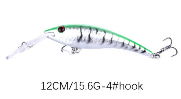 PROFISHER 2 Renk Set 2 Kanca Sahte Balık Yem 15,6 gr 12 cm Long Jaw A - Resim 4