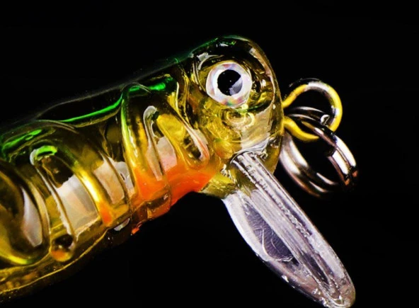 PROFISHER 5 Renk Set 1 Kanca Sahte Yem 3 gr 4 cm Grasshopper - 10