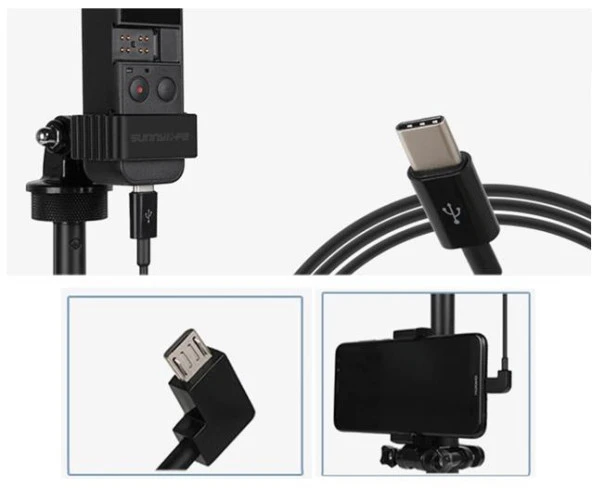 Dji Osmo Pocket Mikro Veri Bağlantı Kablosu Android Telefon ve Tabletler İçin 1 mt - Resim 5