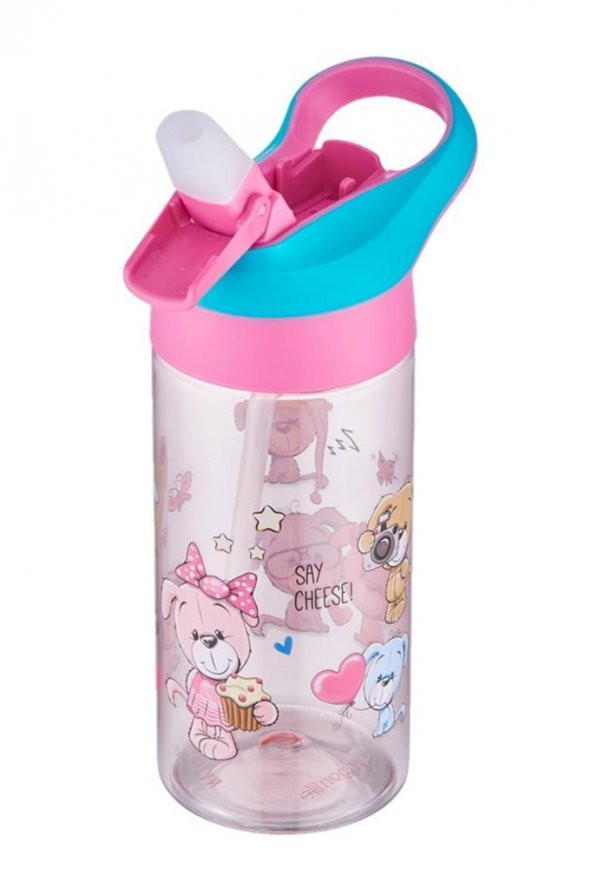 Vagonlife Tritan Pipetli Çocuk Matarası 500Ml VGN0301 Pembe - 3