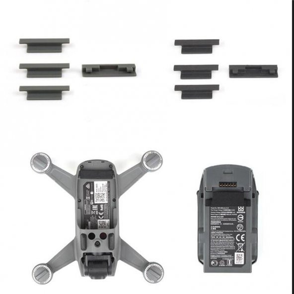 DJI Spark Silikon Toz Geçirmez Tıpa 1*Dron + 3* Pil Şarj Port - Resim 2