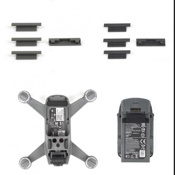DJI Spark Silikon Toz Geçirmez Tıpa 1*Dron + 3* Pil Şarj Port - Resim 5