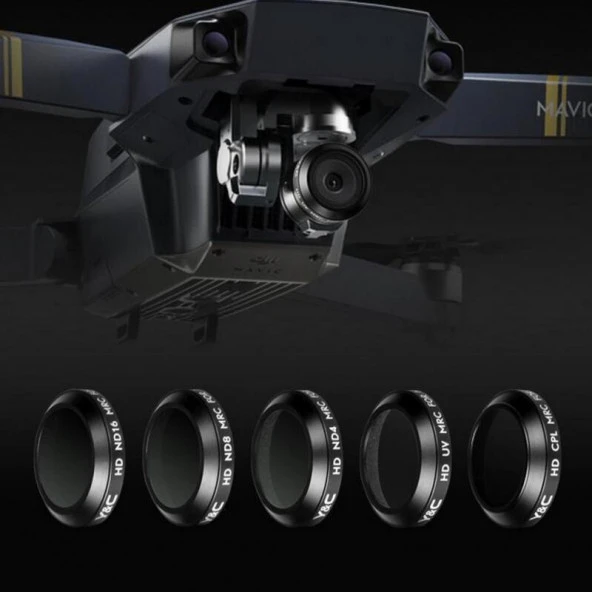 DJI Mavic Pro Kamera 5 li Lens Filtre Seti ND4-ND8-ND16-UV-CPL - 3