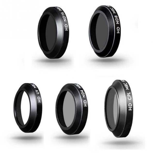 DJI Mavic Pro Kamera 5 li Lens Filtre Seti ND4-ND8-ND16-UV-CPL - 4