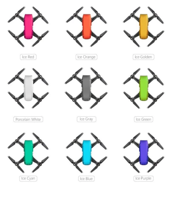 DJI SPARK Su Geçirmez Koruyucu Sticker Çıkartma Ice Red - 10