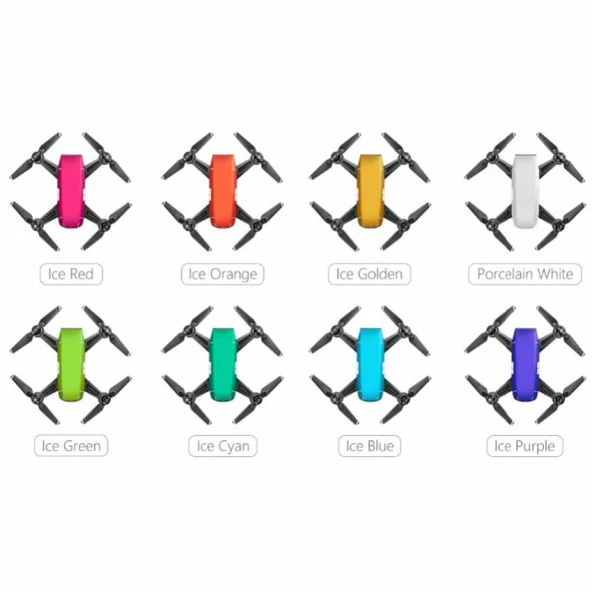 DJI SPARK Su Geçirmez Koruyucu Sticker Çıkartma Ice Purple - Resim 10