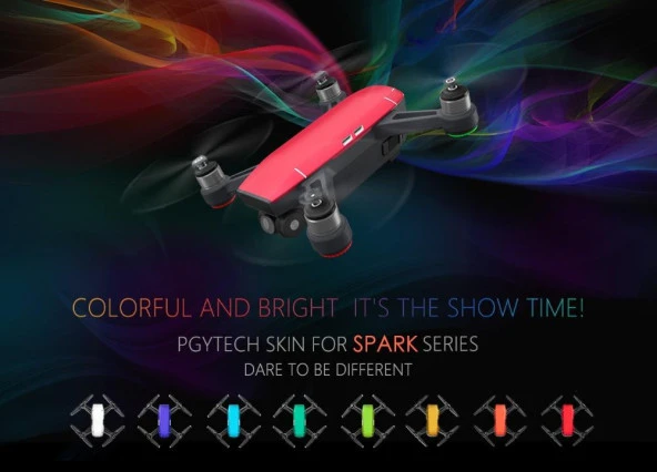 DJI SPARK Su Geçirmez Koruyucu Sticker Çıkartma Ice Golden - Resim 2