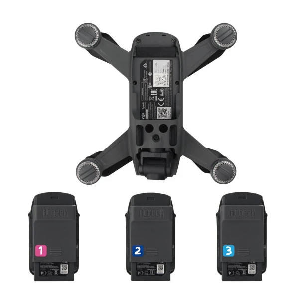 DJI Spark 1 Drone Gövde Kapak + 3 Pil Şarj Port Kapak /4 Parça