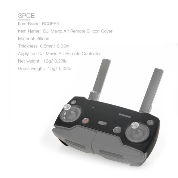 DJI Mavic Air Uzaktan Kumanda Koruyucu Silikon Kılıf Muhafaza - Resim 8