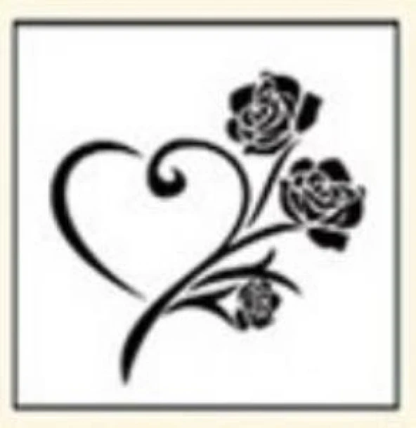 Retro Mektup Mühürü Damga 1 Kalp 3 Gül + 30 Adet Mühür Mumu + Eritme Kaşığı - Resim 2