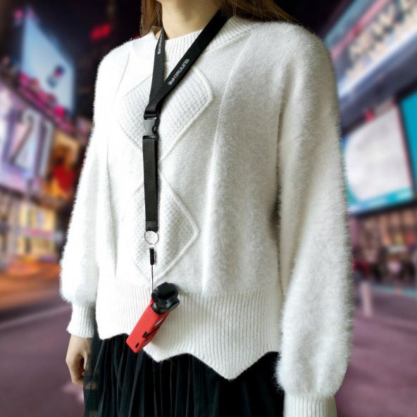 Dji Osmo Pocket İçin Renkli Silikon Koruyucu Kılıf Buyun Askılı Kordon - Resim 3