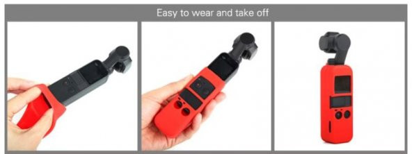 Dji Osmo Pocket İçin Renkli Silikon Koruyucu Kılıf Buyun Askılı Kordon - Resim 4