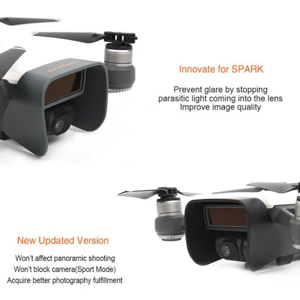 DJI Spark Kamera Gimbal Güneşlik Hafif Parasoley Koruma Sunhood - 3