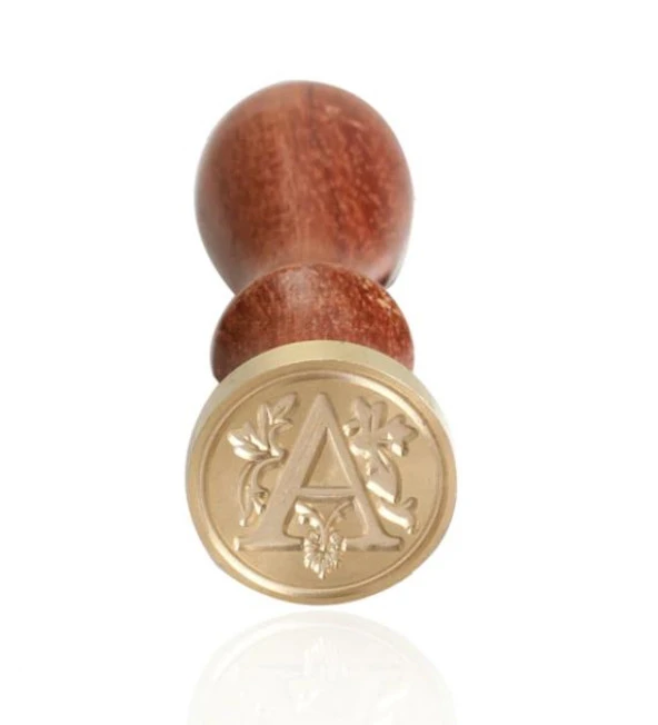 Retro Mektup Mühürü Damga A Harfi + 30 Adet Mühür Mumu + Eritme Kaşığı - Resim 3