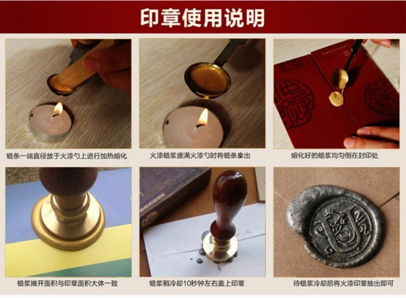 Retro Mektup Mühürü Damga D Harfi + 30 Adet Mühür Mumu + Eritme Kaşığı - Resim 4