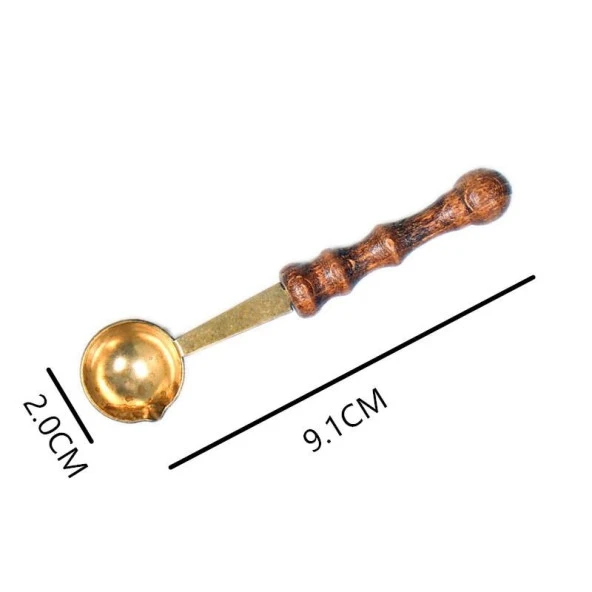 Retro Mektup Mühürü Damga G Harfi + 30 Adet Mühür Mumu + Eritme Kaşığı - Resim 8