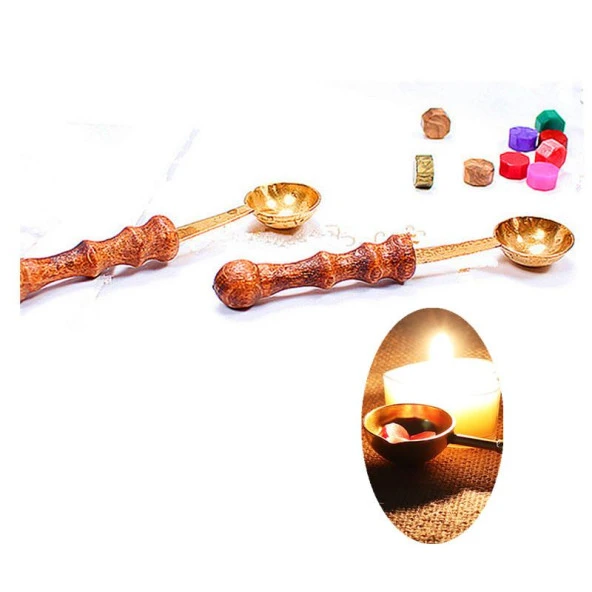 Retro Mektup Mühürü Damga L Harfi + 30 Adet Mühür Mumu + Eritme Kaşığı - Resim 7