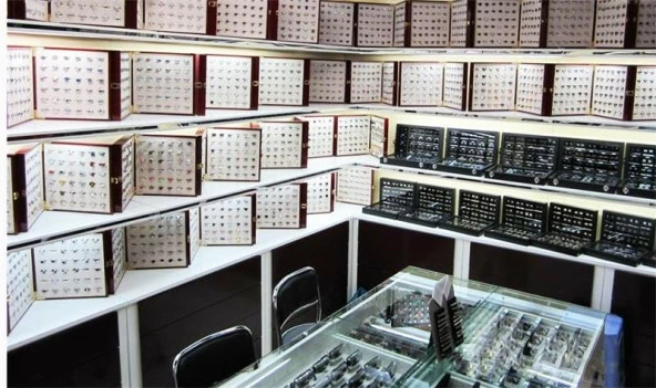 Kol Düğmesi Kare Ahşap Desen Hediye Düğün Parti Gömlek Takım Gold - 3