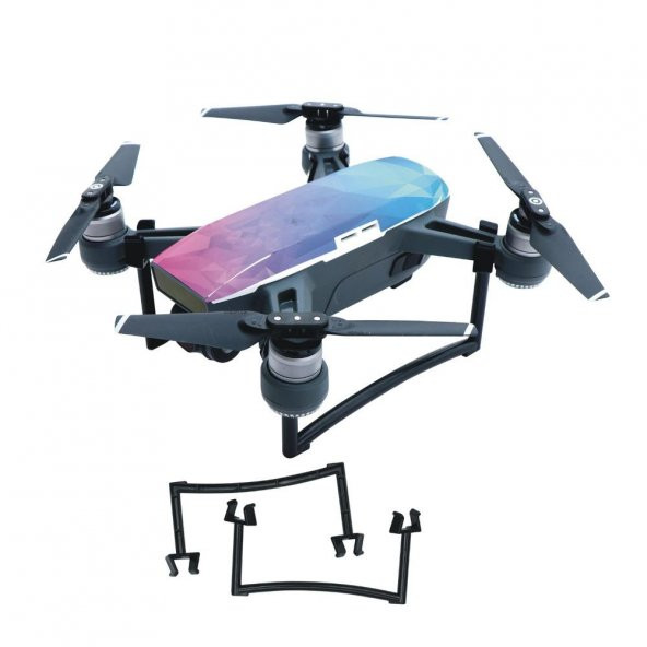DJI Spark Dron Koruma İniş Ayağı Yükseltici İniş Takımları Uzatma - Resim 10