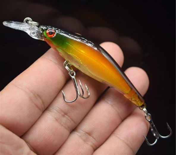 PROFISHER Lazer Yeşil/Sarı Sert Yapay Balık Yem 8 cm 6,5 gr ürün görseli 1