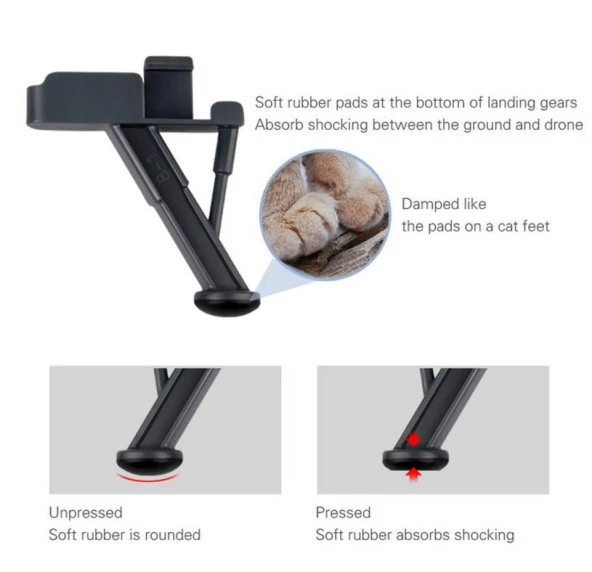 DJI Mavic 2 Pro/Zoom 42mm Yükseletilmiş İniş Takımı Seti Gimbal Koruma - 2