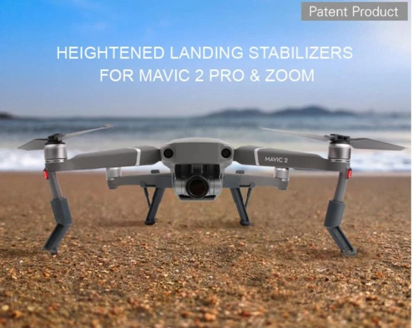 DJI Mavic 2 Pro/Zoom 42mm Yükseletilmiş İniş Takımı Seti Gimbal Koruma - 5