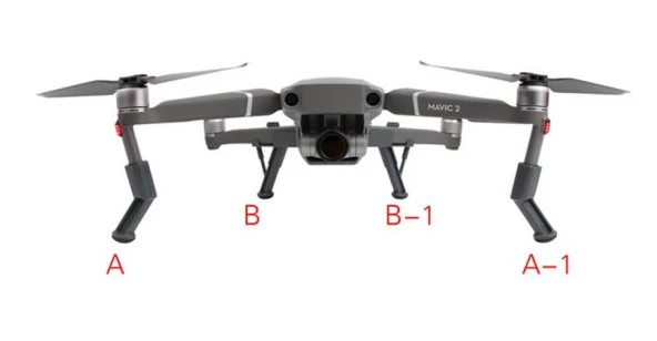 DJI Mavic 2 Pro/Zoom 42mm Yükseletilmiş İniş Takımı Seti Gimbal Koruma - 11