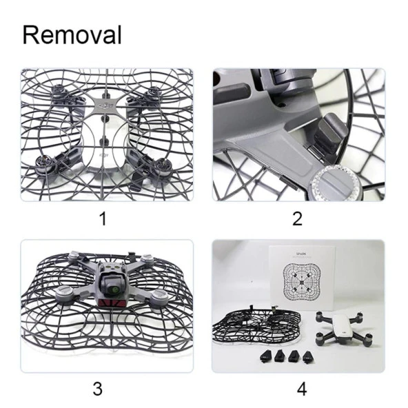 DJI Spark Pervane Kafesi Tam Gövde Koruma 45g Kaza Kırım Önleme - Resim 10
