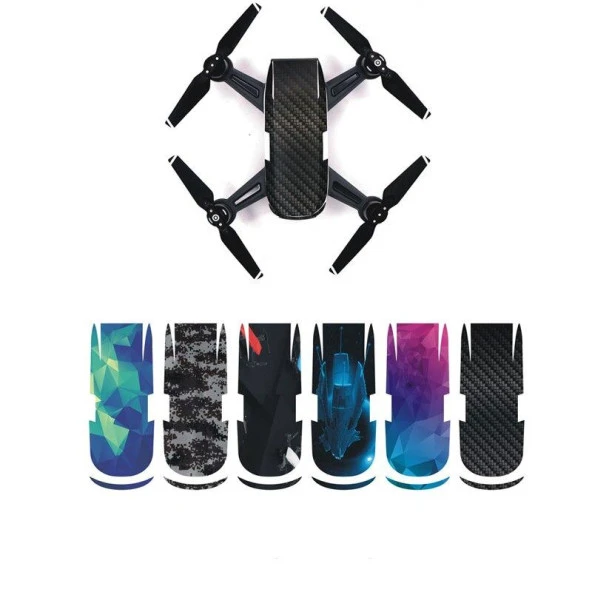 DJI Spark PVC Koruyucu Dekoratif Çıkartma Su Geçirmez 6 Takım - 11
