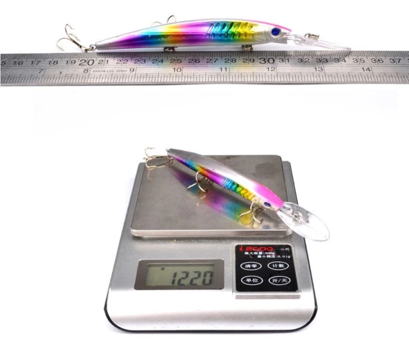 14,73cm 12,35gr ÜÇ KARBON ÇELİK KANCALI - Resim 6