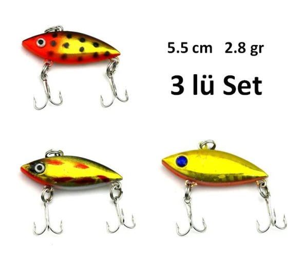 PROFISHER 3 lü Set Sert Yapay Balık Yem 2.8 g 5.5 cm ürün görseli 1