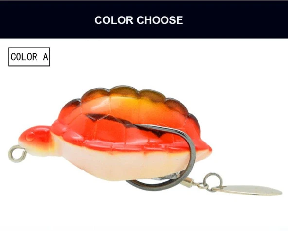 PROFISHER Yapay Kaplumbağa  Kanca İğneli Kaşıklı Yem 5.5 cm 13 gr A ürün görseli 1