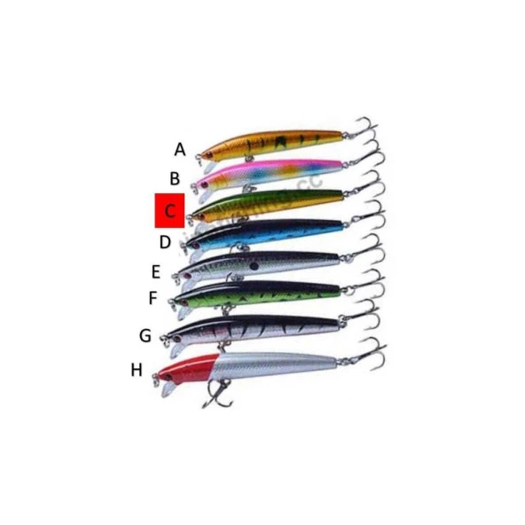 10cm 8,5gr ÇİFT KARBON ÇELİK KANCALI YEM - Resim 2