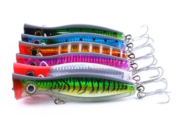 PROFISHER Ton Akya Sert Popper Sahte Yem 43 gr 13 cm Yeşil Sarı - 8