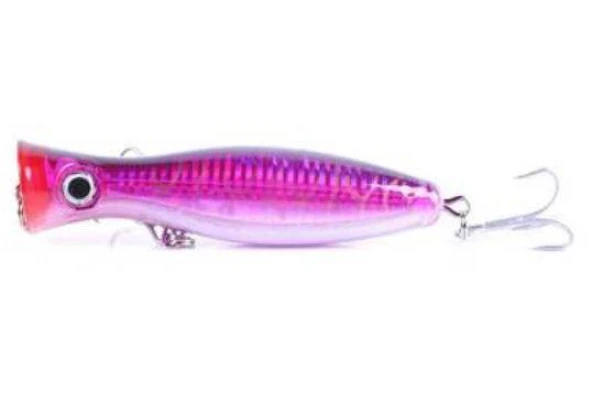 PROFISHER Ton Akya Sert Popper Sahte Yem 43 gr 13 cm Siyah Pembe - 2