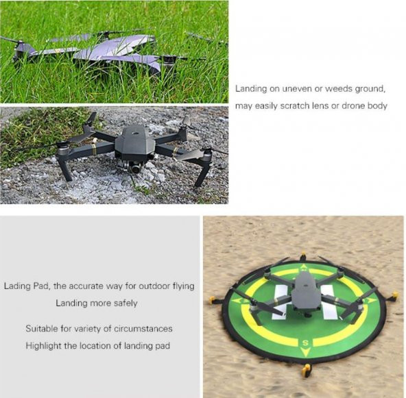 DJI Mavic Pro Platinum Evrensel 50 cm Güvenli İniş Pedi Su Geçirmez Helipad - 5