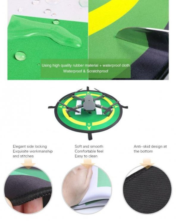 DJI Mavic Mini Evrensel 50 cm Güvenli İniş Pedi Su Geçirmez Helipad - 10