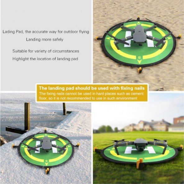 DJI Inspıre Evrensel 50 cm Güvenli İniş Pedi Su Geçirmez Helipad - Resim 6