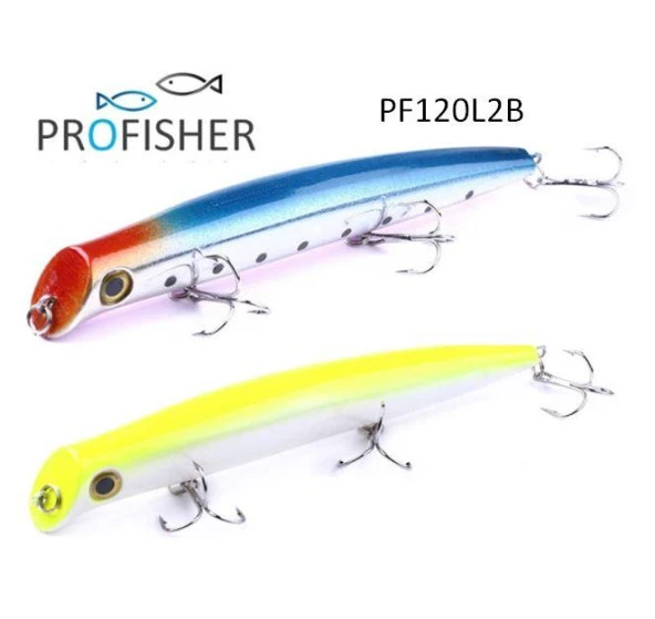 PROFISHER 2 Renk Set 2 Kanca Sahte Balık Yem 17 gr 12 cm Surface Sub