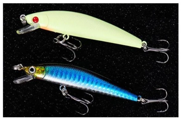 PROFISHER 2 Renk Set 2 Kanca Sahte Balık Yem 8 gr 8,5 cm Salmon - Resim 2