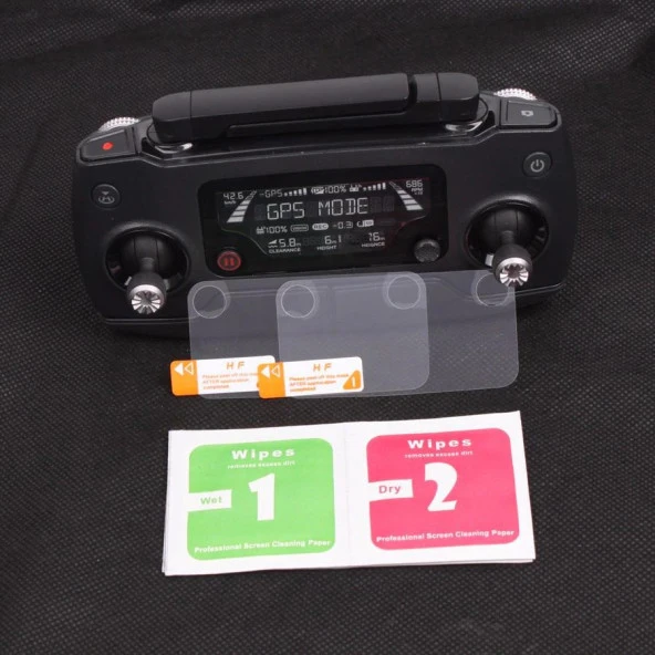 DJI Mavic 2 Pro Uzaktan Kumanda Ekran Koruyucu Film HD Pad 2 Adet Set - Resim 3