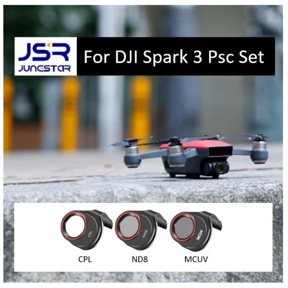 Dji Xiao Spark Gimbal Kamera Optik Lens İçin MCUV / CPL /ND8 3 lü FJiltre Set