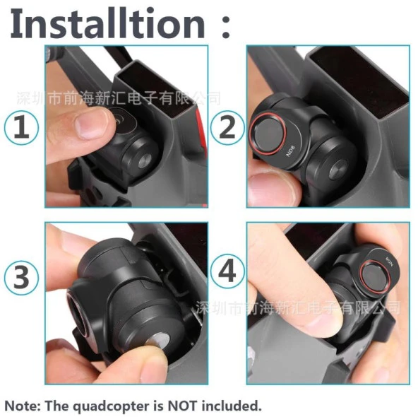 Dji Xiao Spark Gimbal Kamera Optik Lens İçin MCUV / CPL /ND8 3 lü FJiltre Set - 2