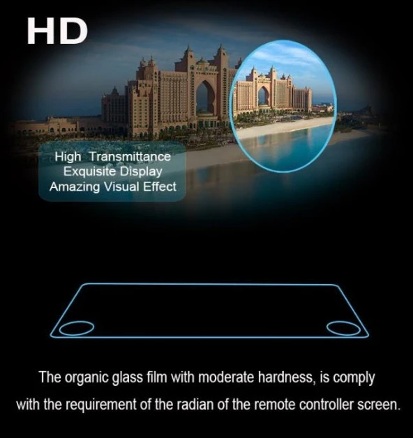 Dji Mavic Pro HD 3x Kamera Lens Koruyucu Film 2x Kumanda Ekran Organik Cam Filmi - Resim 5