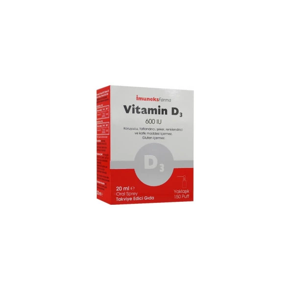 İmuneks Vitamin D3 600 IU Sprey 20 ml