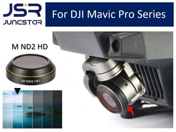 DJI Mavic Pro Alpine White Gimbal Kamera Lensi İçin ND2 HD Filtre Nötr Yoğunluk JSR - 6