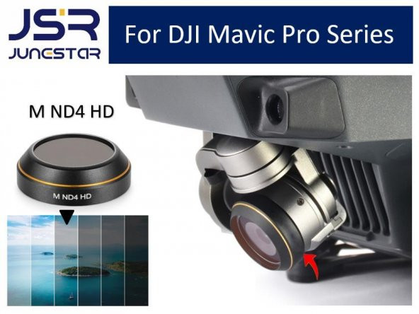 DJI Mavic Pro Alpine White Gimbal Kamera Lensi İçin ND4 HD Filtre Nötr Yoğunluk JSR - 6