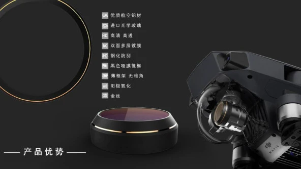 Dji Mavic Pro Gimbal Kamera Lensi İçin ND2 HD Filtre Nötr Yoğunluk JSR - 5